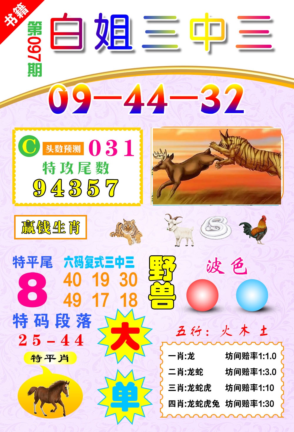 097期澳门白姐锦囊[图]